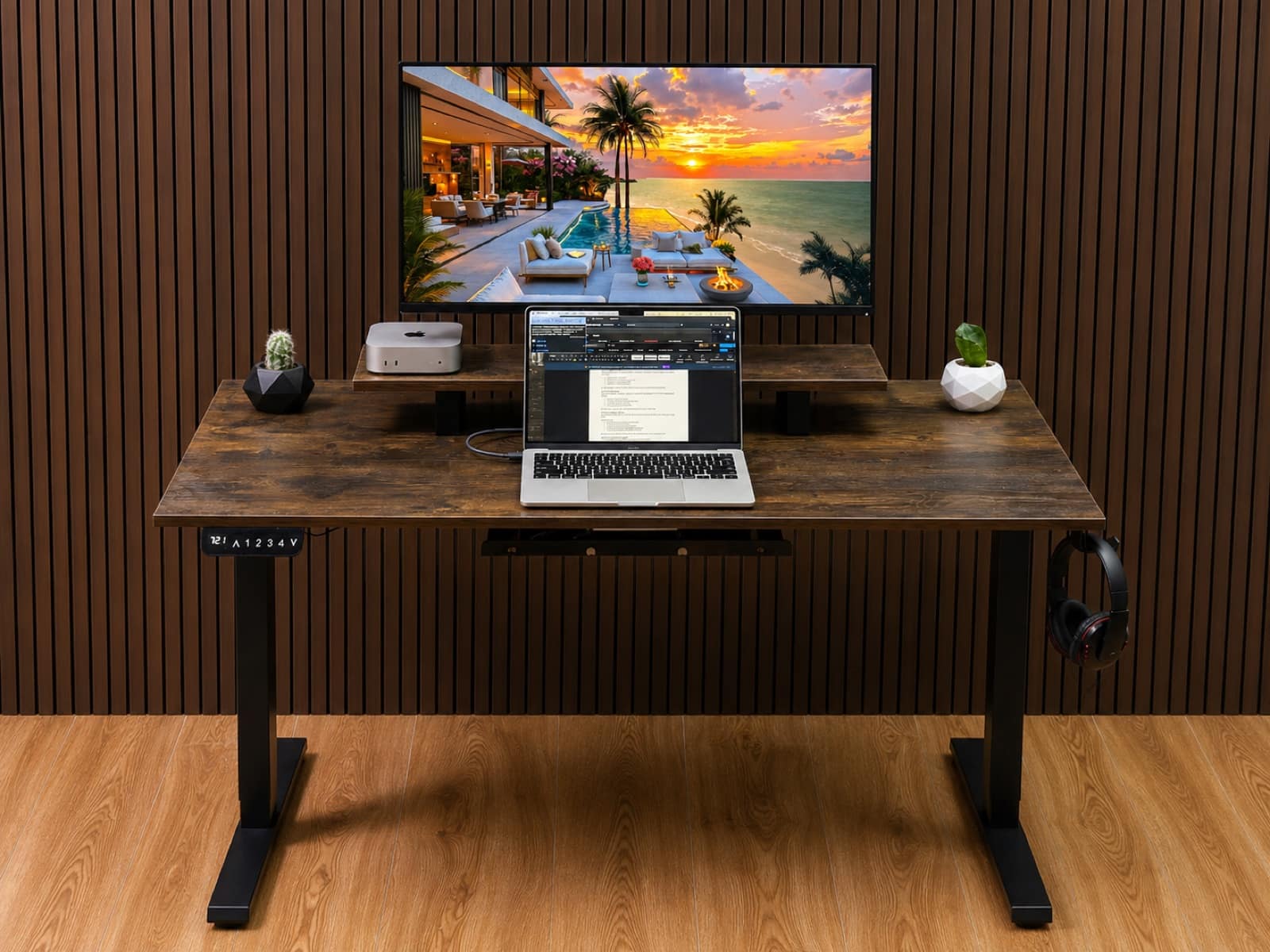 Ergolevel Core in Rustic Dark Walnut